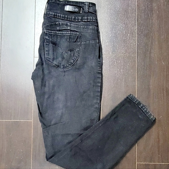 Black Ladies Royalty For Me Jeans - Picture 1 of 4